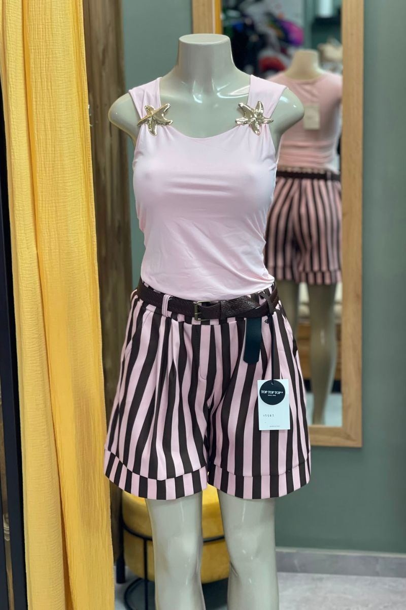Short rayas con cinto T.U
