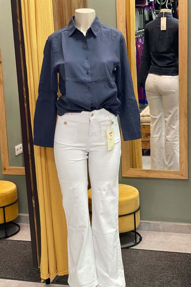 Vaquero Blanco - elástico