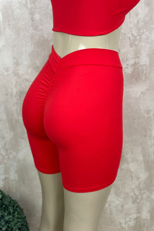 Leggins ciclista con pico en V push up