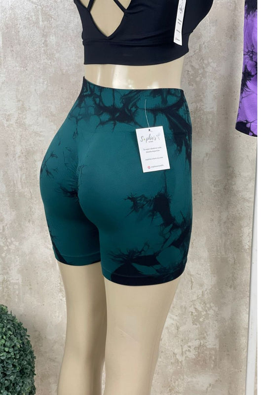 Leggins ciclista tie dye push up