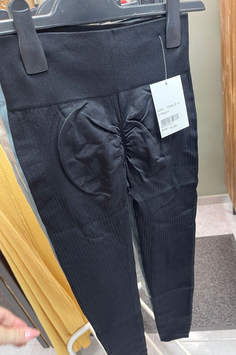 Leggins canalé push up