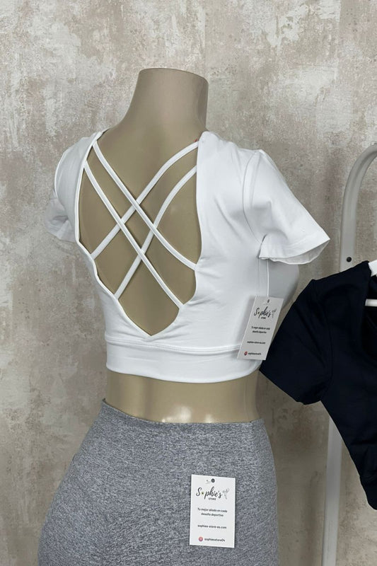 Top camiseta cruzada - fabricación portuguesa