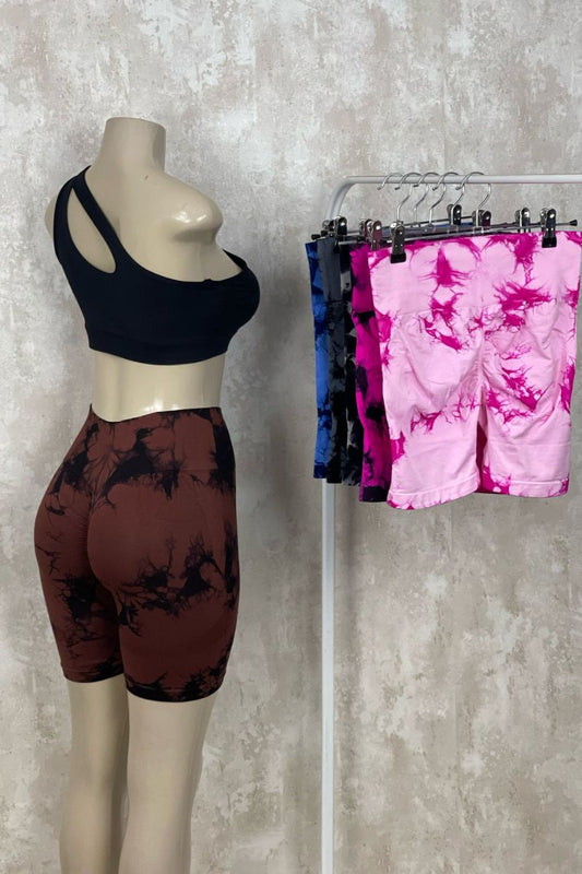 Leggins ciclista tie dye push up