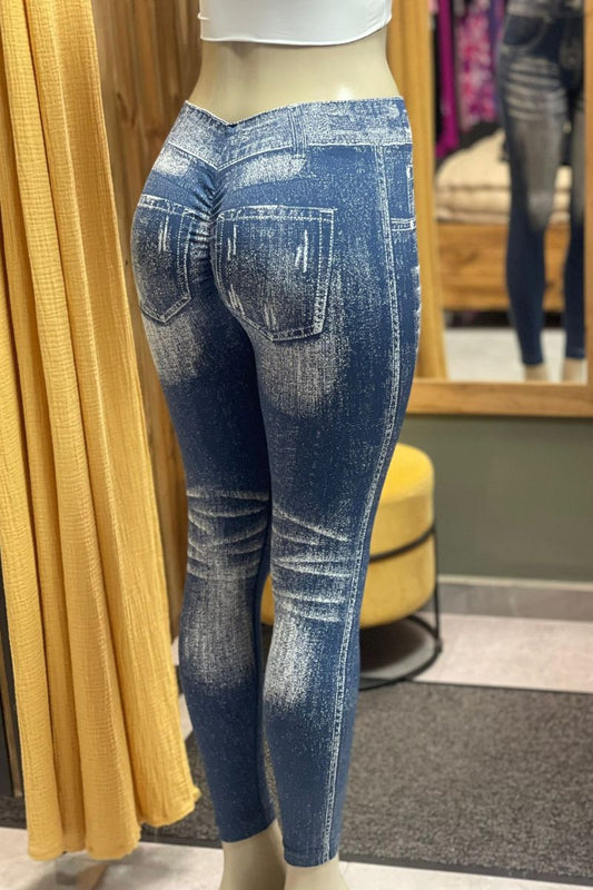 Leggins efecto vaquero push up