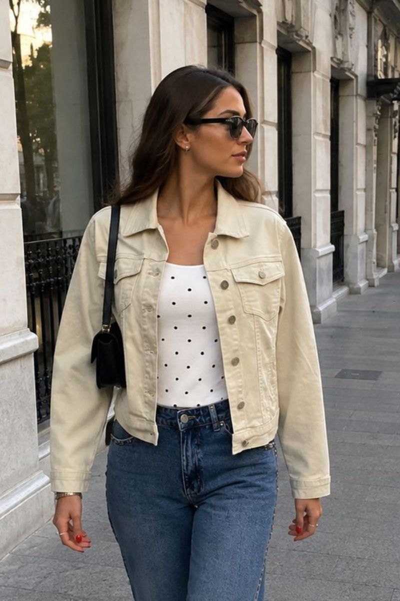Chaqueta Vaquera Beige