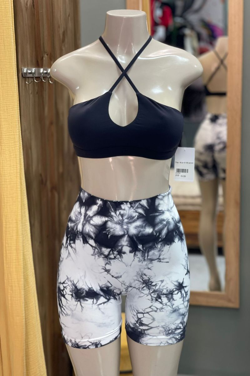 Leggins ciclista tie dye push up