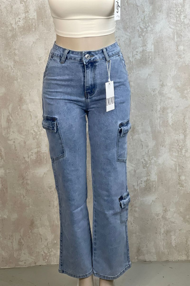 Pantalon Vaquero cargo Push Up