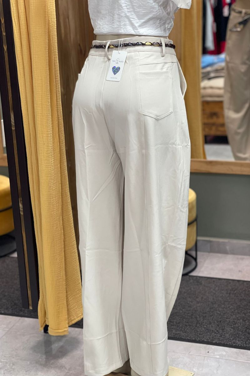 Pantalón de vestir con cinto -NO ELASTICO
