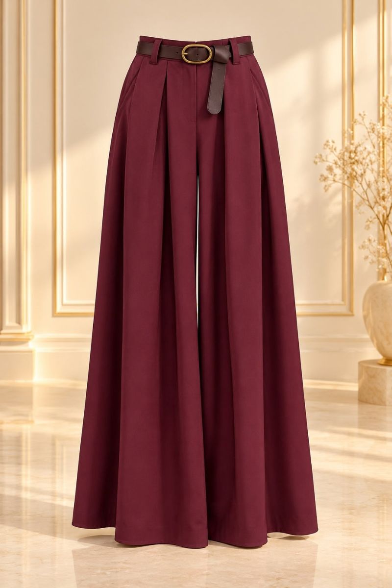 Pantalón Palazzo Audrey con cinturón