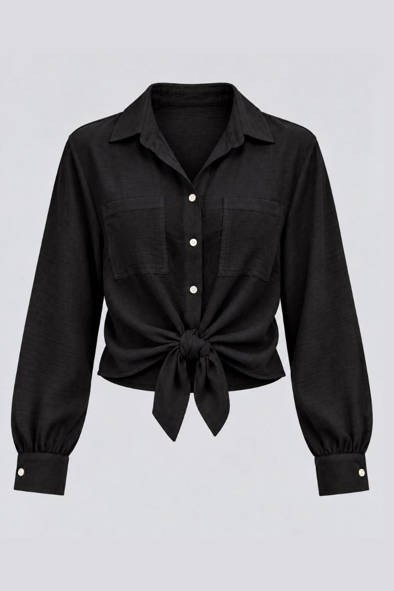 Camisa nudo con manga