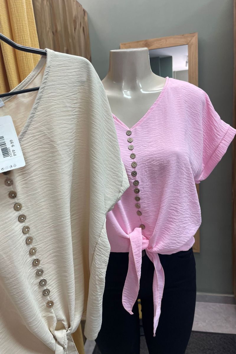 Camisa nudo botones