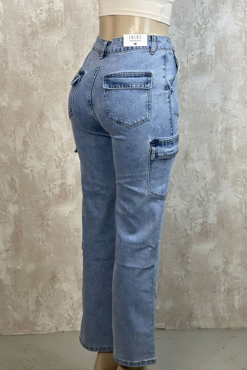 Pantalon Vaquero cargo Push Up