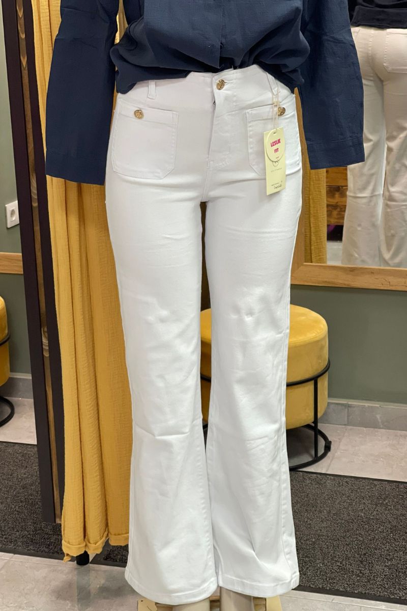 Vaquero Blanco - elástico