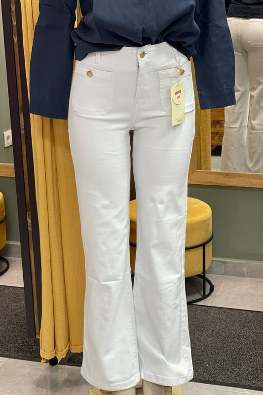 Vaquero Blanco - elástico