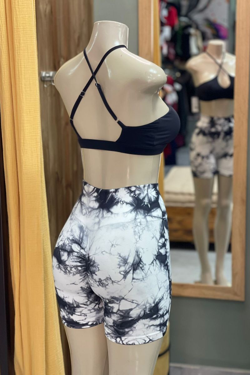 Leggins ciclista tie dye push up