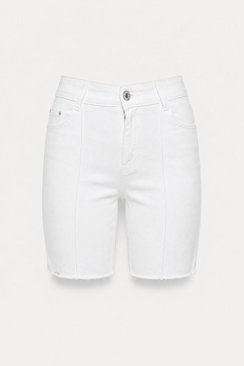 Bermuda Vaquero Blanco Imperio