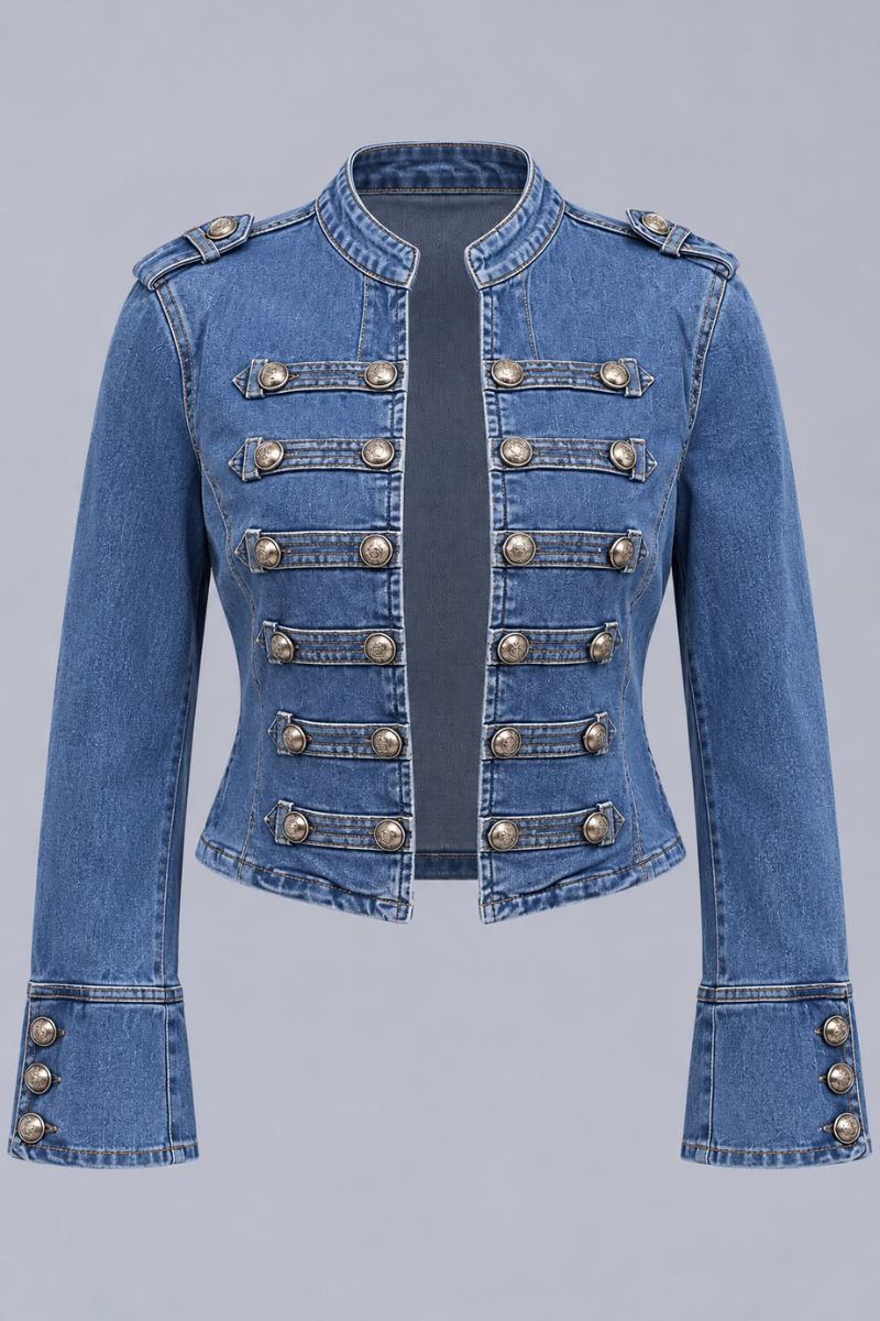 Chaqueta vaquera militar