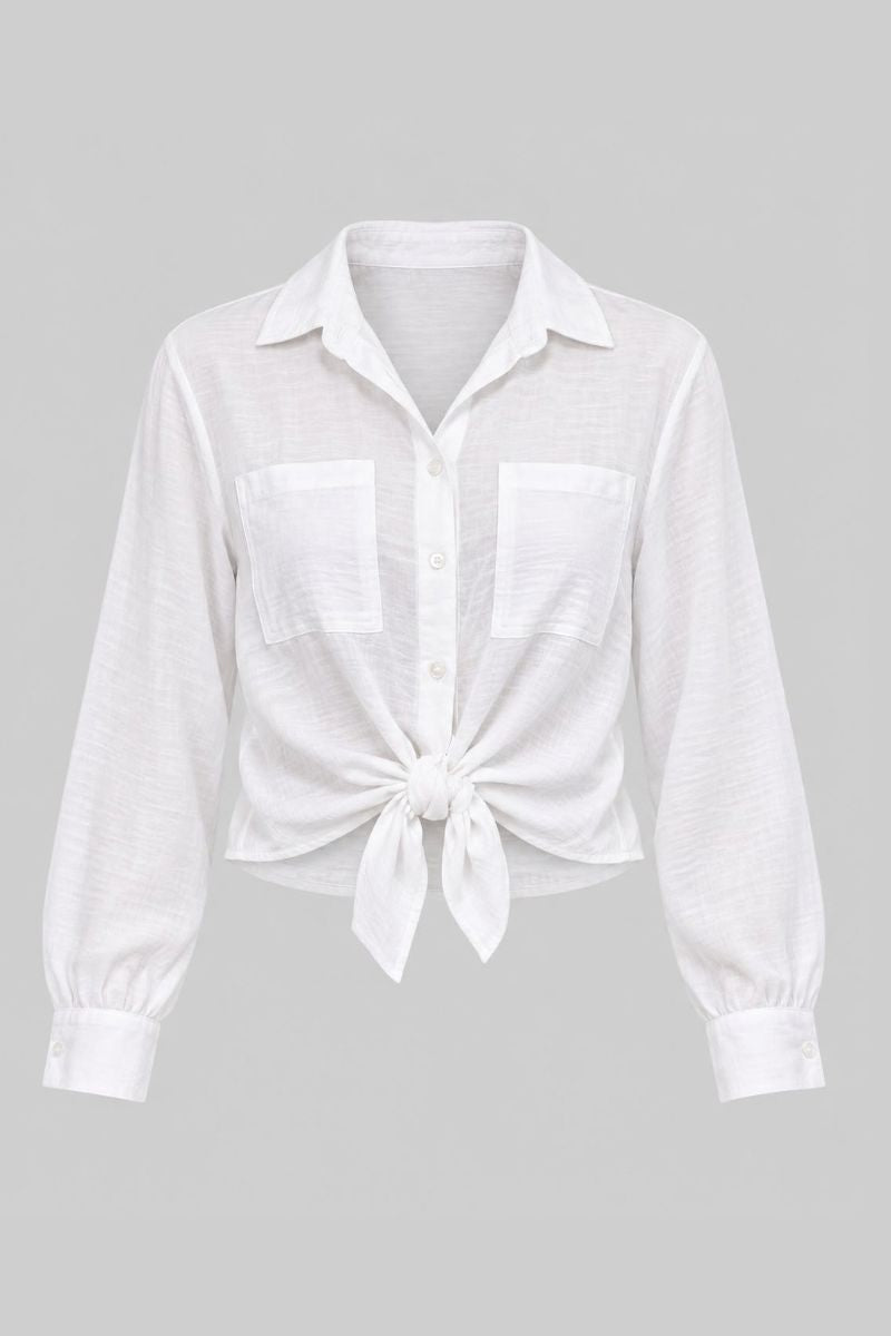 Camisa nudo con manga