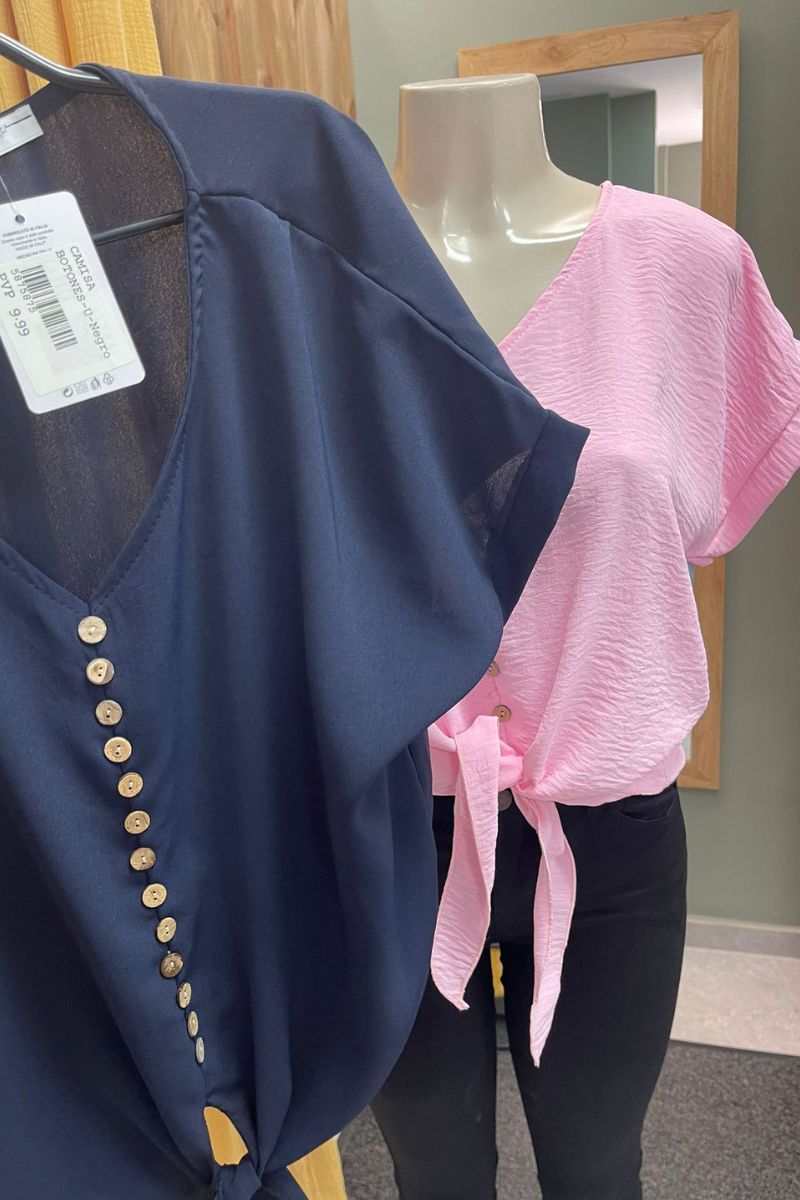 Camisa nudo botones