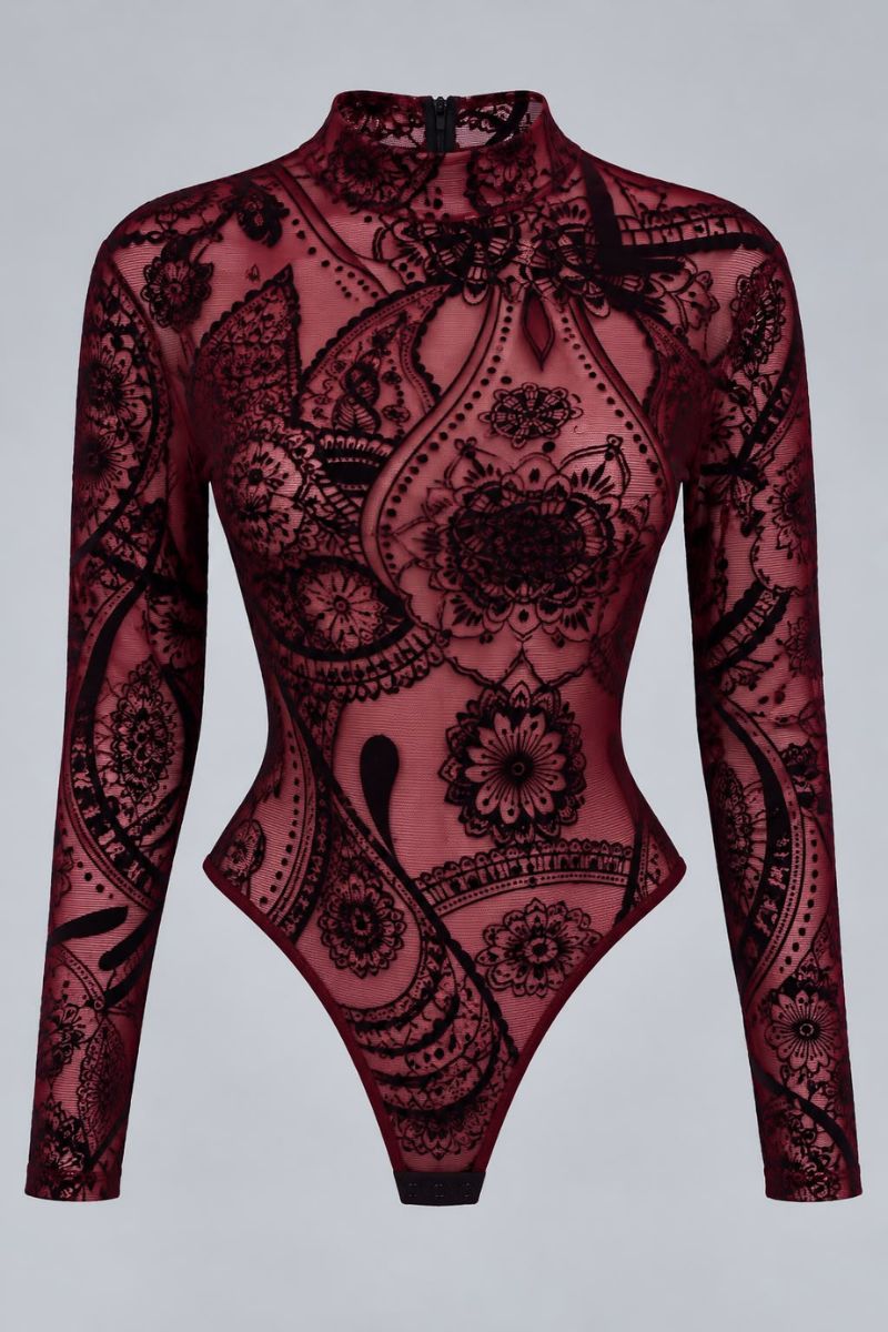 Body de tul trasparente