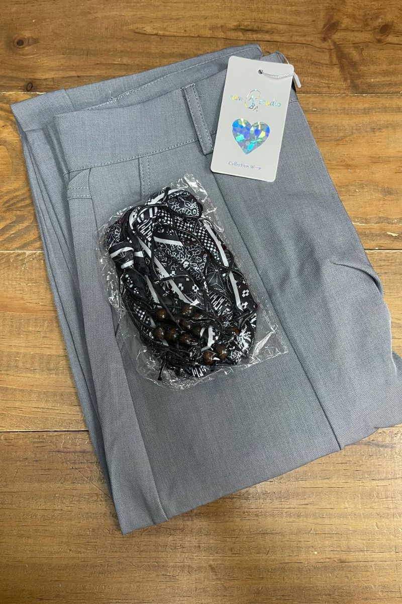 Pantalón de vestir con cinto -NO ELASTICO