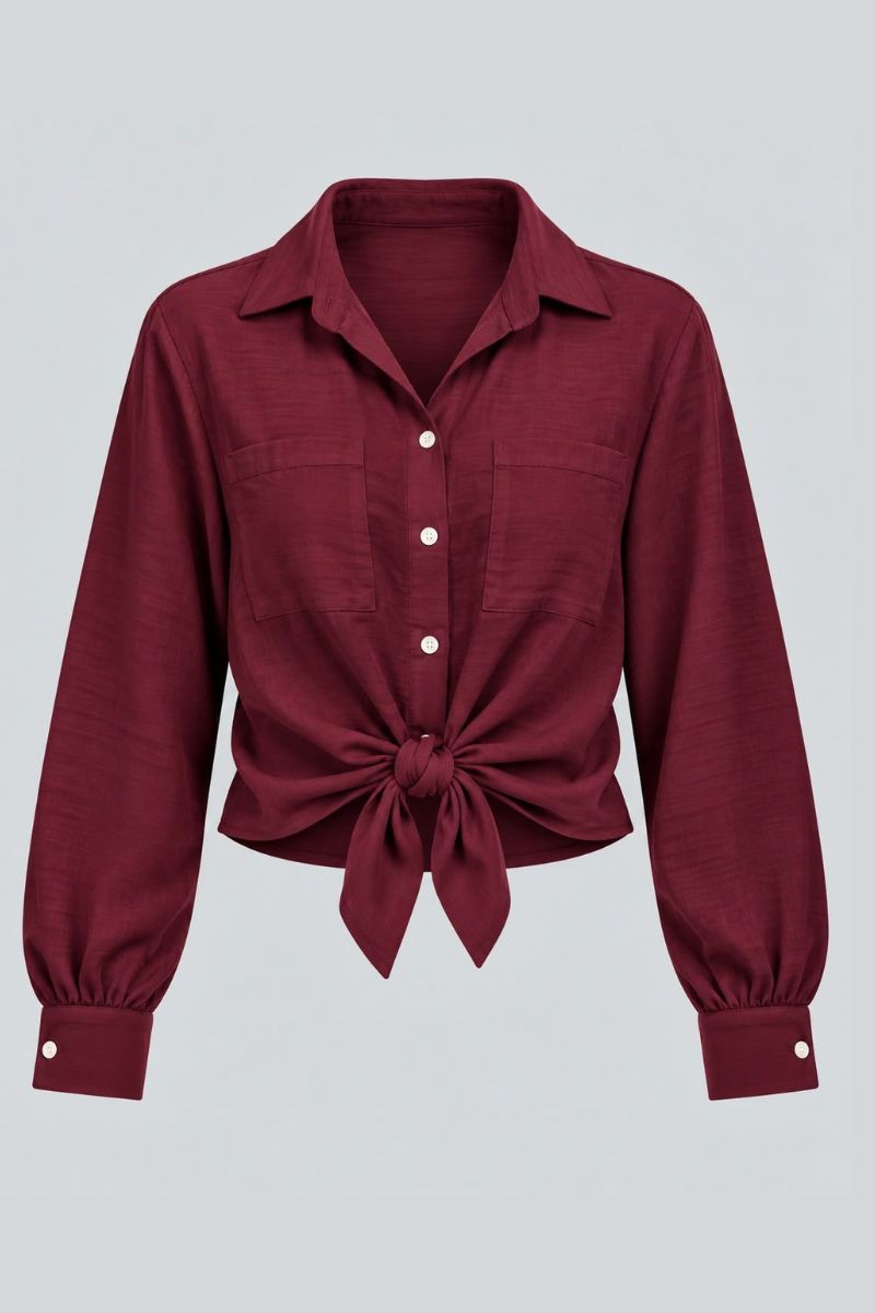 Camisa nudo con manga