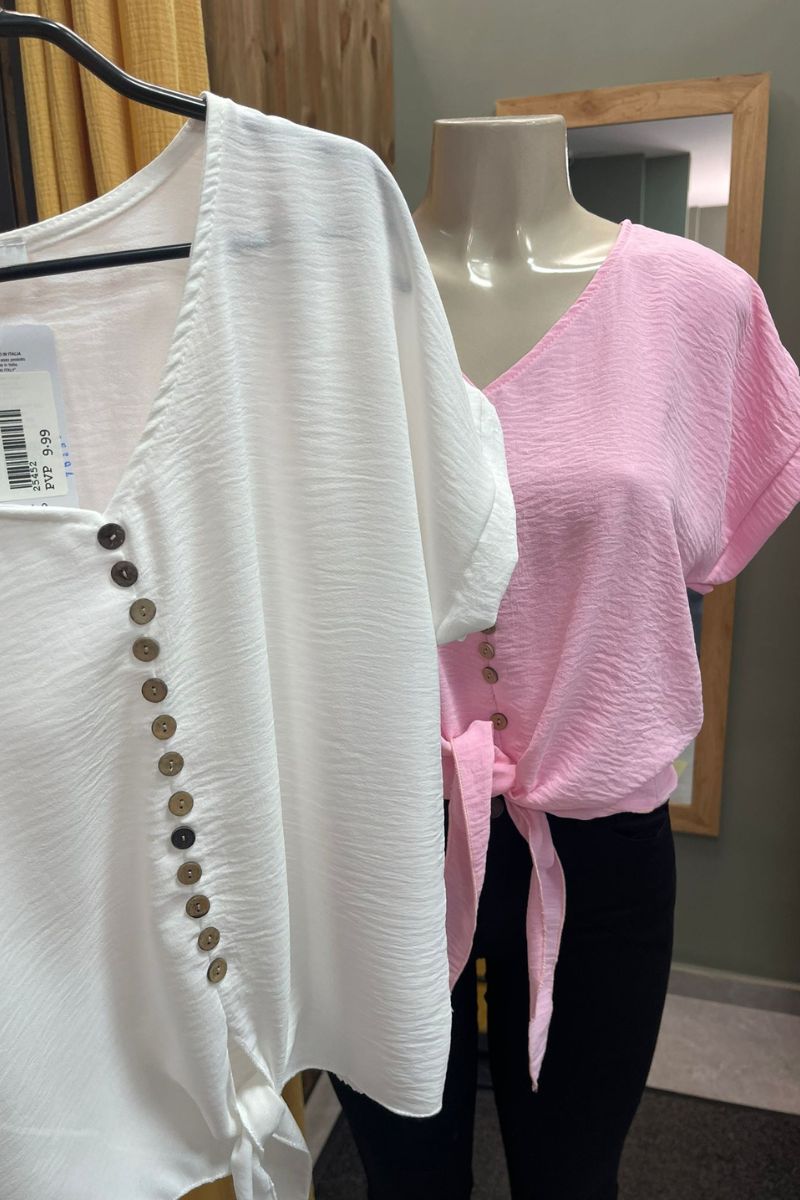 Camisa nudo botones