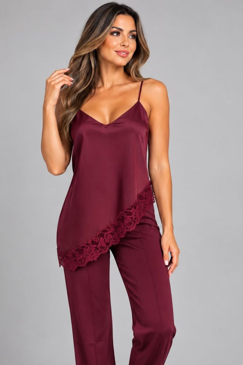 Top Satin Encaje