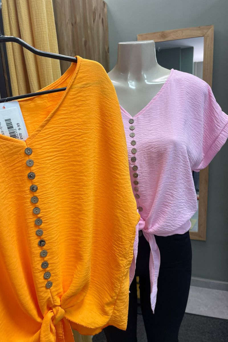 Camisa nudo botones