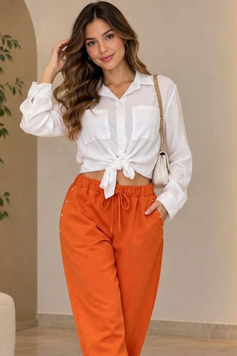 Camisa nudo con manga