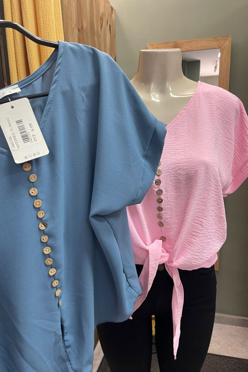 Camisa nudo botones