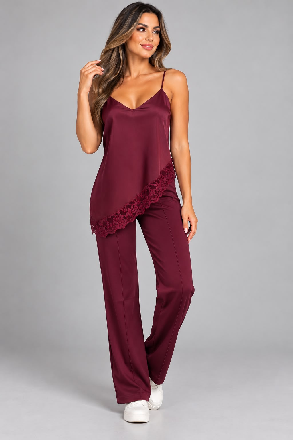 Top Satin Encaje