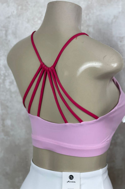 Top abanico bicolor con copa