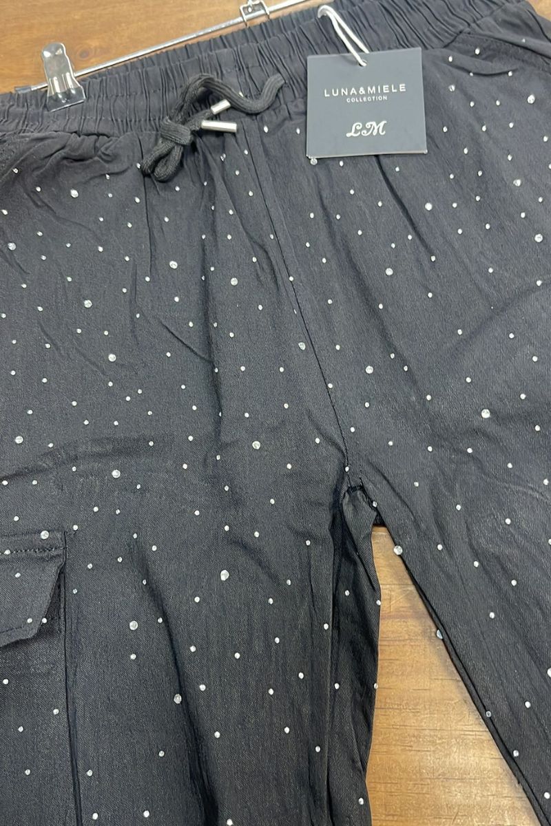 Pantalón cargo brillo