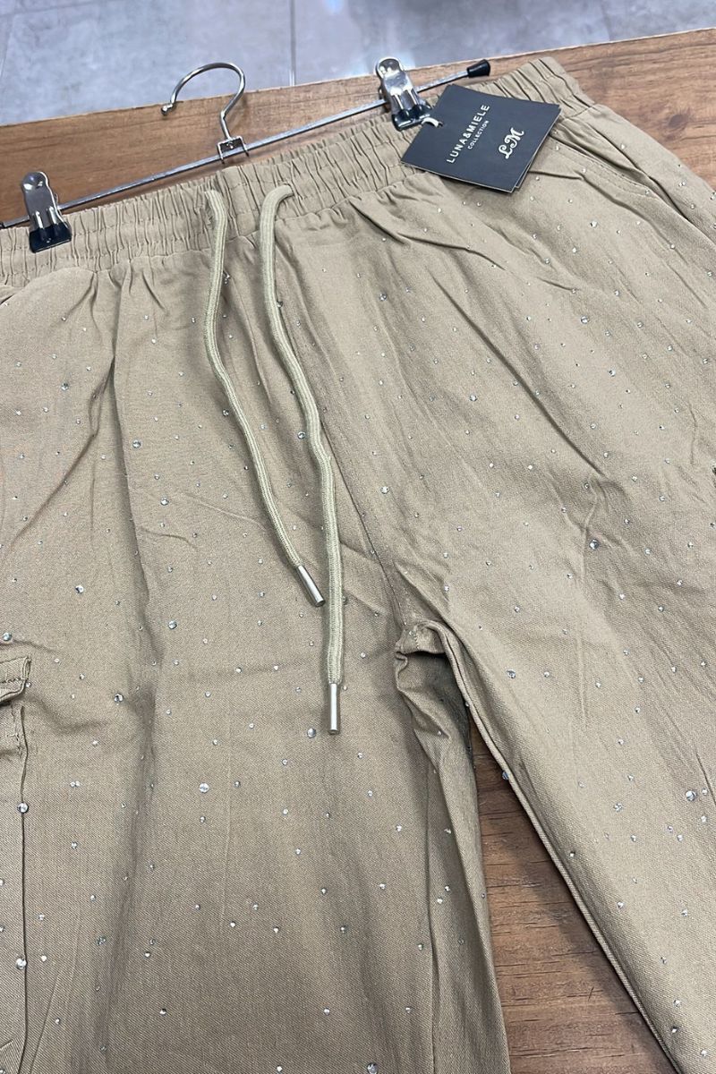 Pantalón cargo brillo