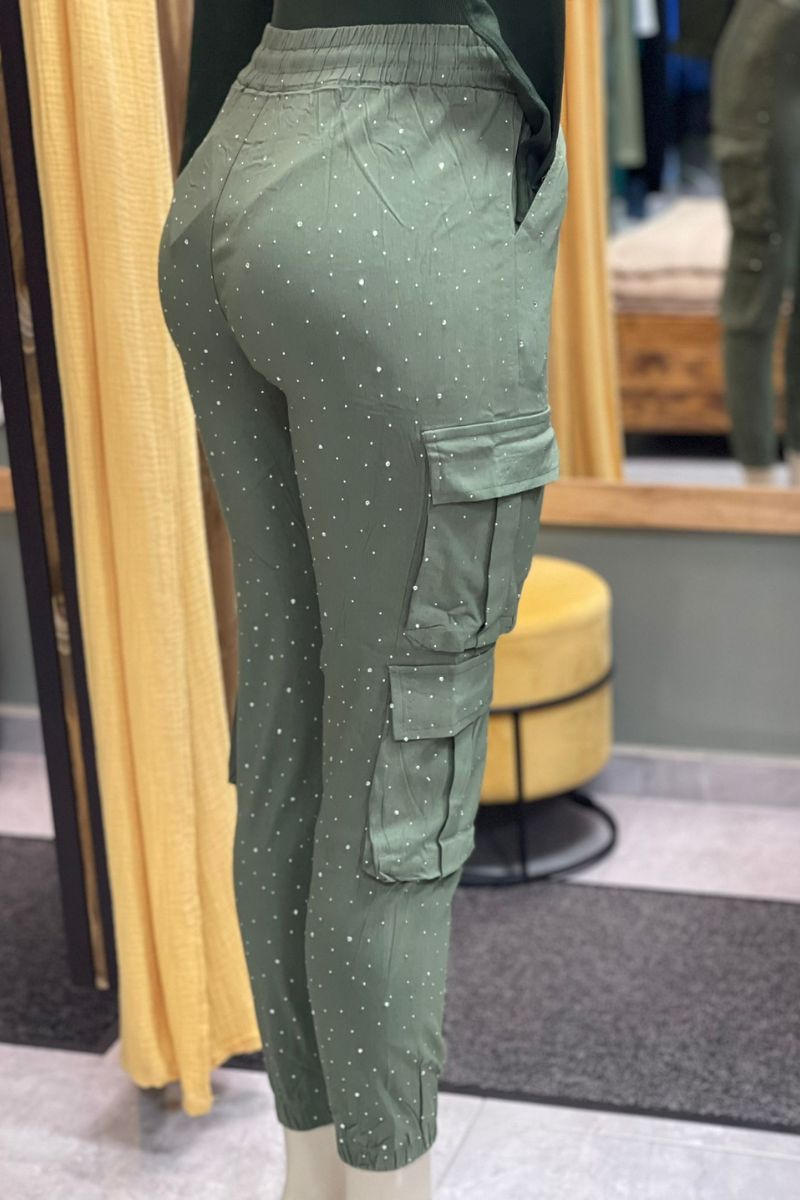 Pantalón cargo brillo