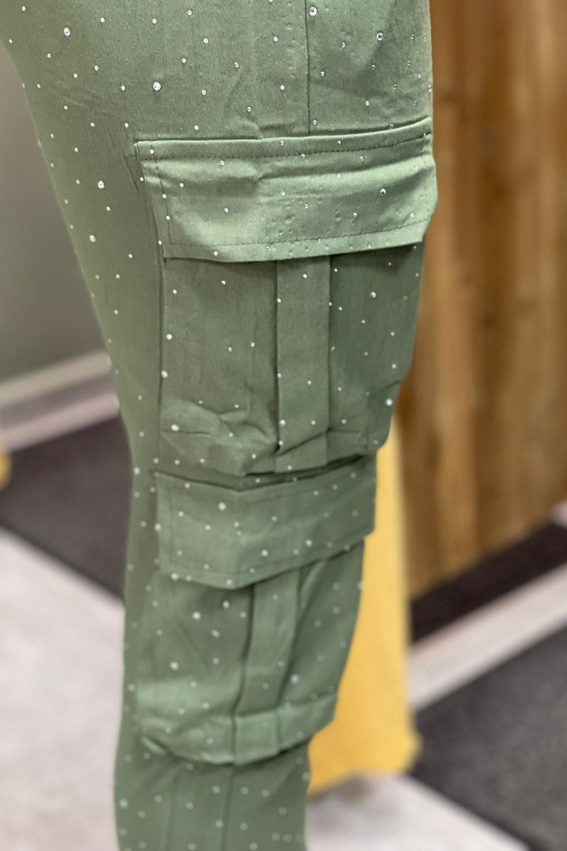 Pantalón cargo brillo