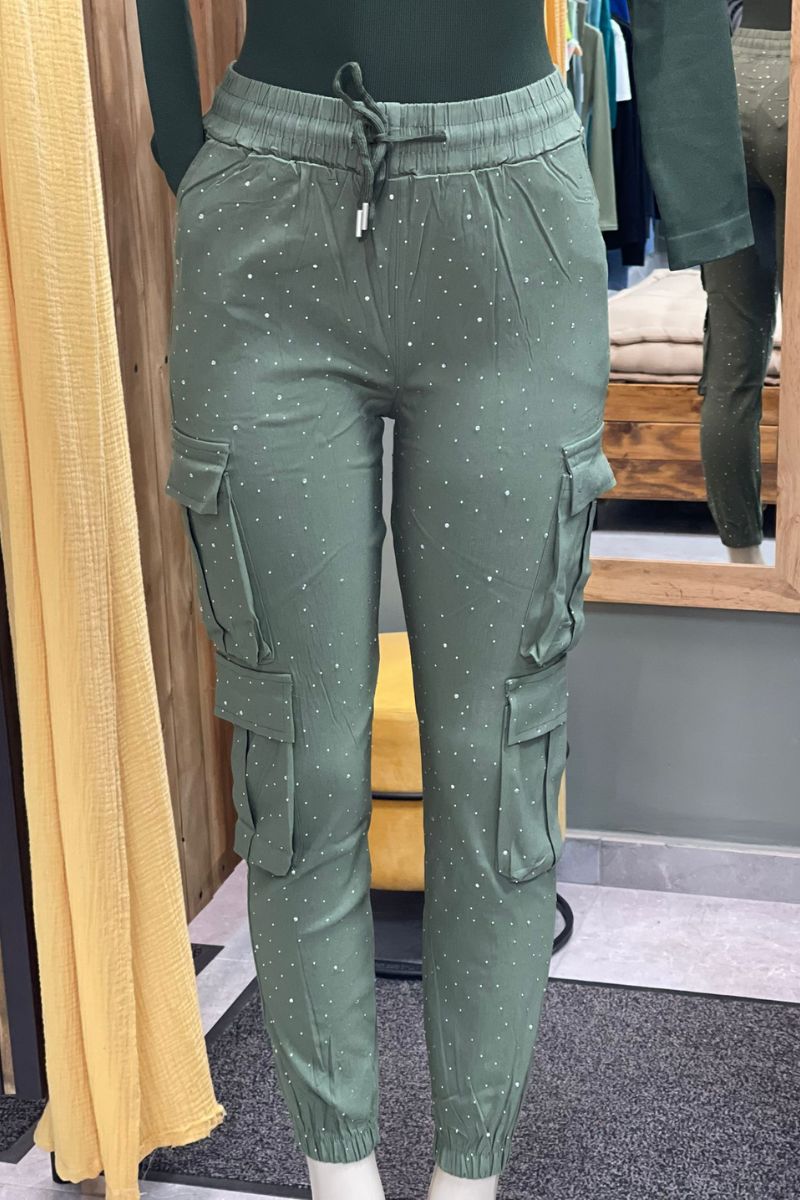 Pantalón cargo brillo