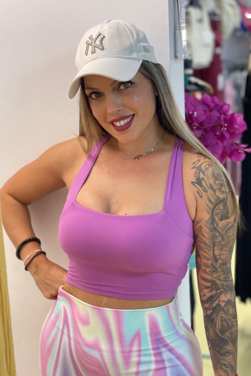 Top Morado con relleno extraible