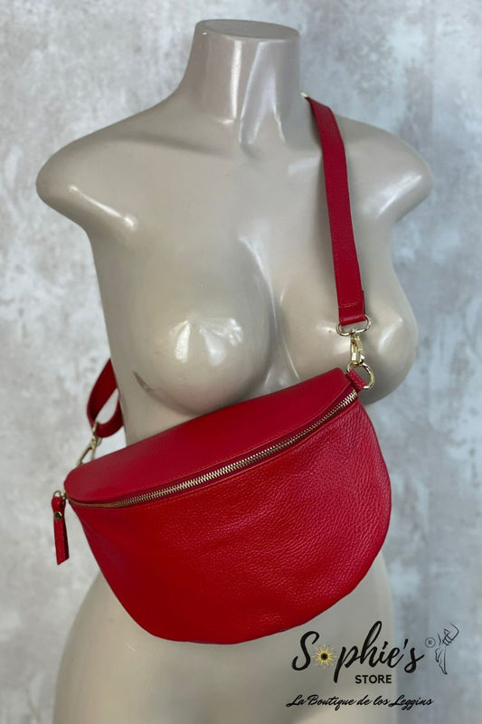 Riñonera grande en piel