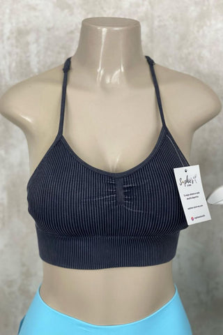 Image of Top con frunce - efecto desgastado y relleno extraíble