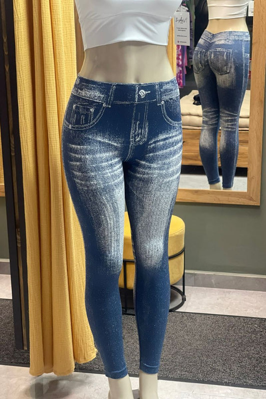 Leggins efecto vaquero push up